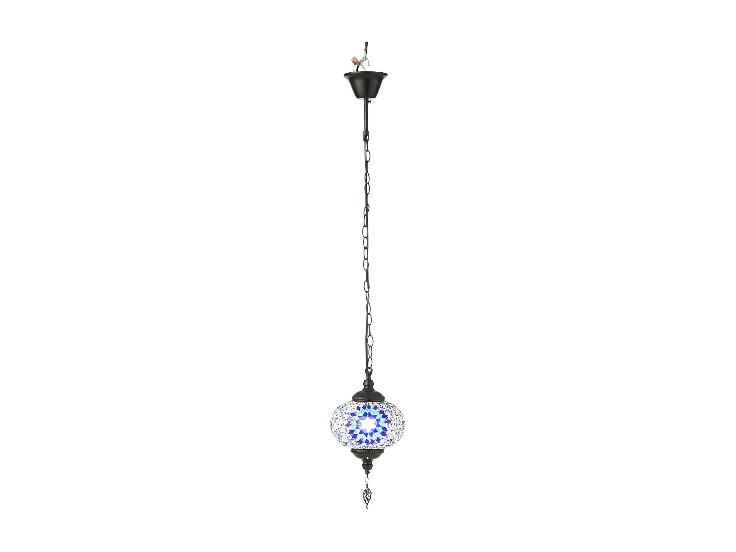 Lampe Suspension Mosaïque "Neal" 18cm Bleu