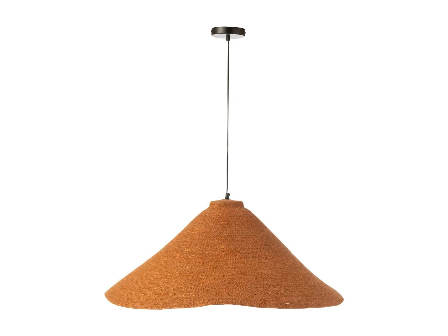 Lampe Suspension en Jonc de Mer "Angelique" 82cm Rouille