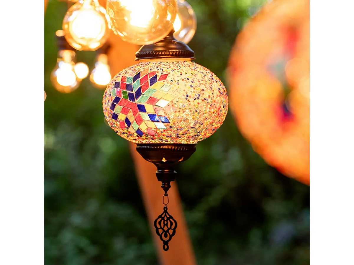 Lampe Suspension Mosaïque "Neal" 18cm Multicolore