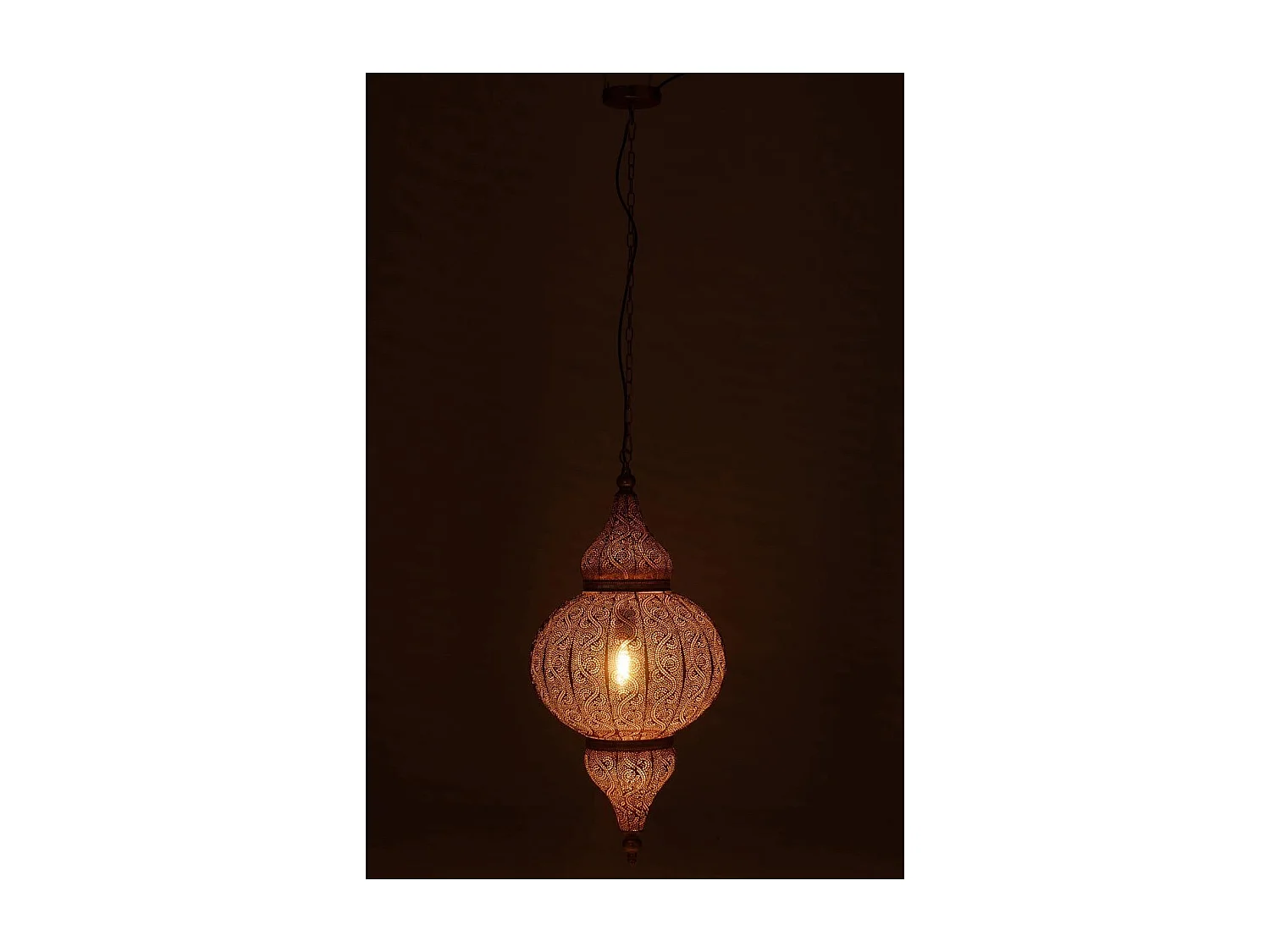 Lampe Suspension en Métal "Bore" 86cm Or