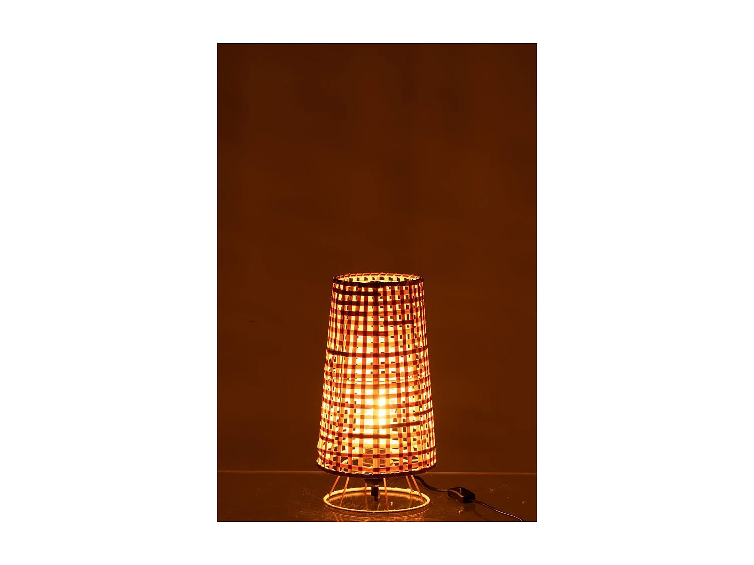 Lampe à Poser en Rotin "Léna" 36cm Naturel