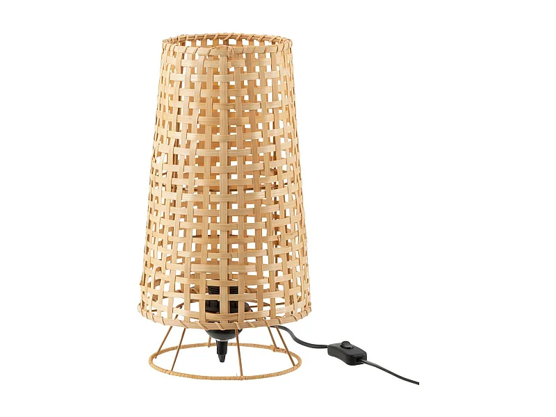Lampe à Poser en Rotin "Léna" 36cm Naturel