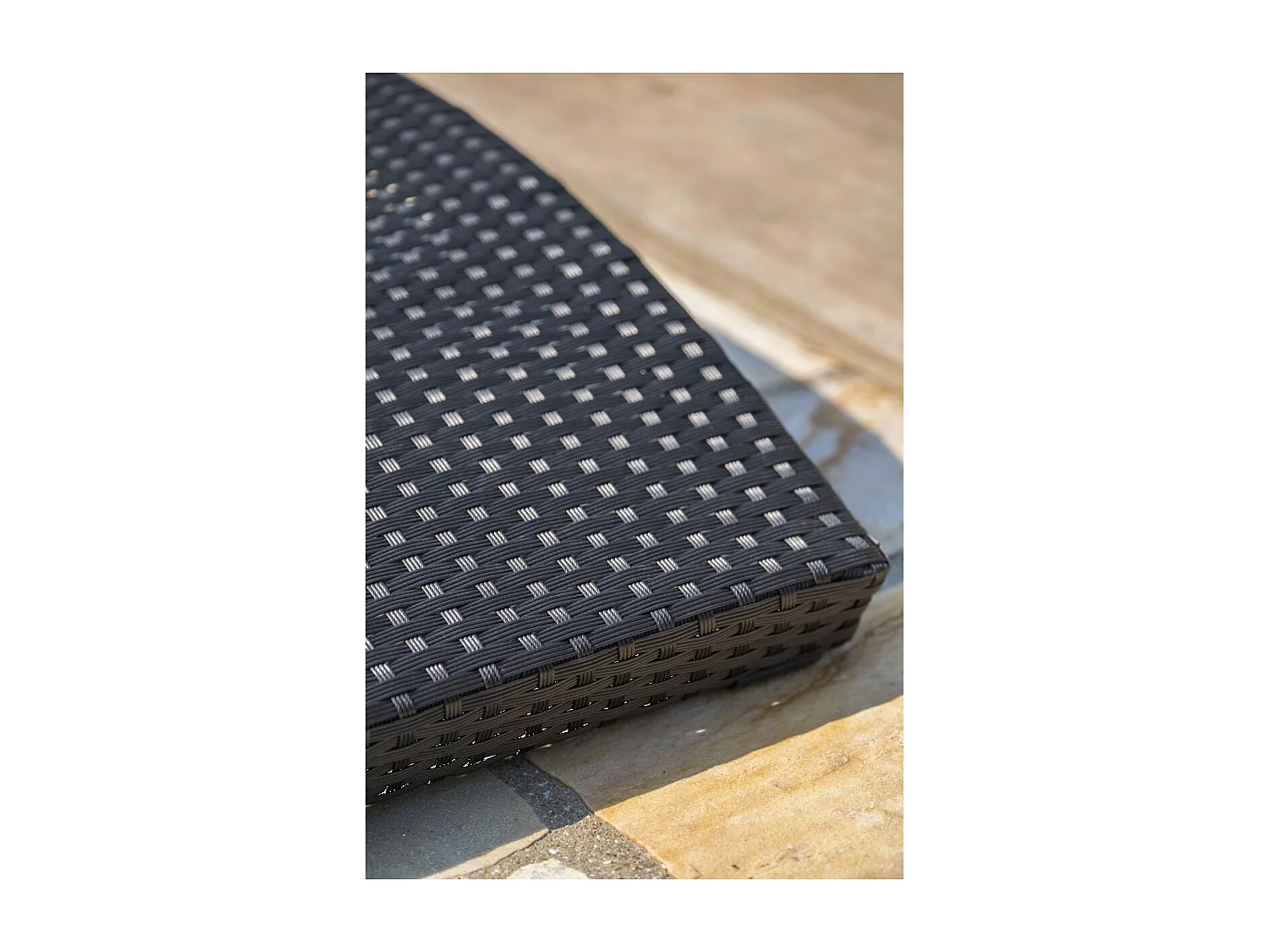 Bain de Soleil Empilable "Cancun" 190cm Noir