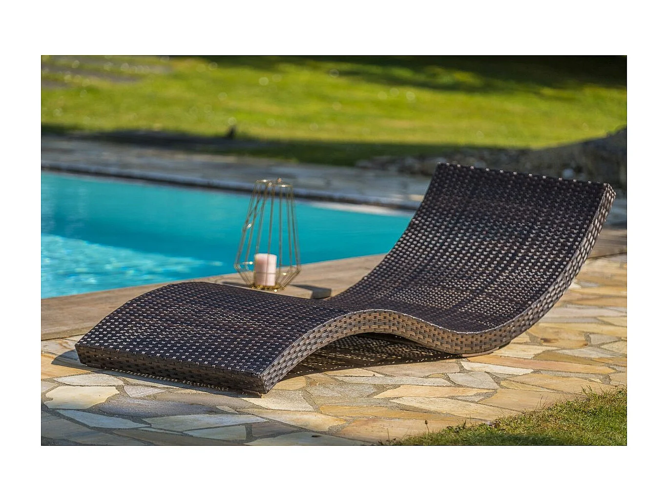 Bain de Soleil Empilable "Cancun" 190cm Chocolat