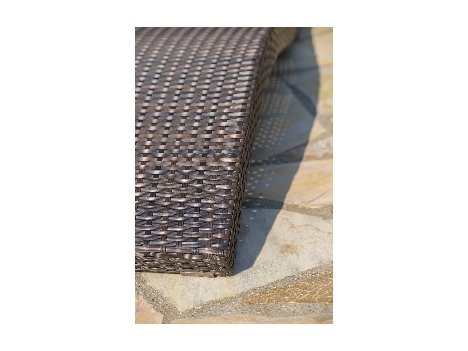 Lot de 2 Bains de Soleil Empilables "Cancun" 190cm Chocolat