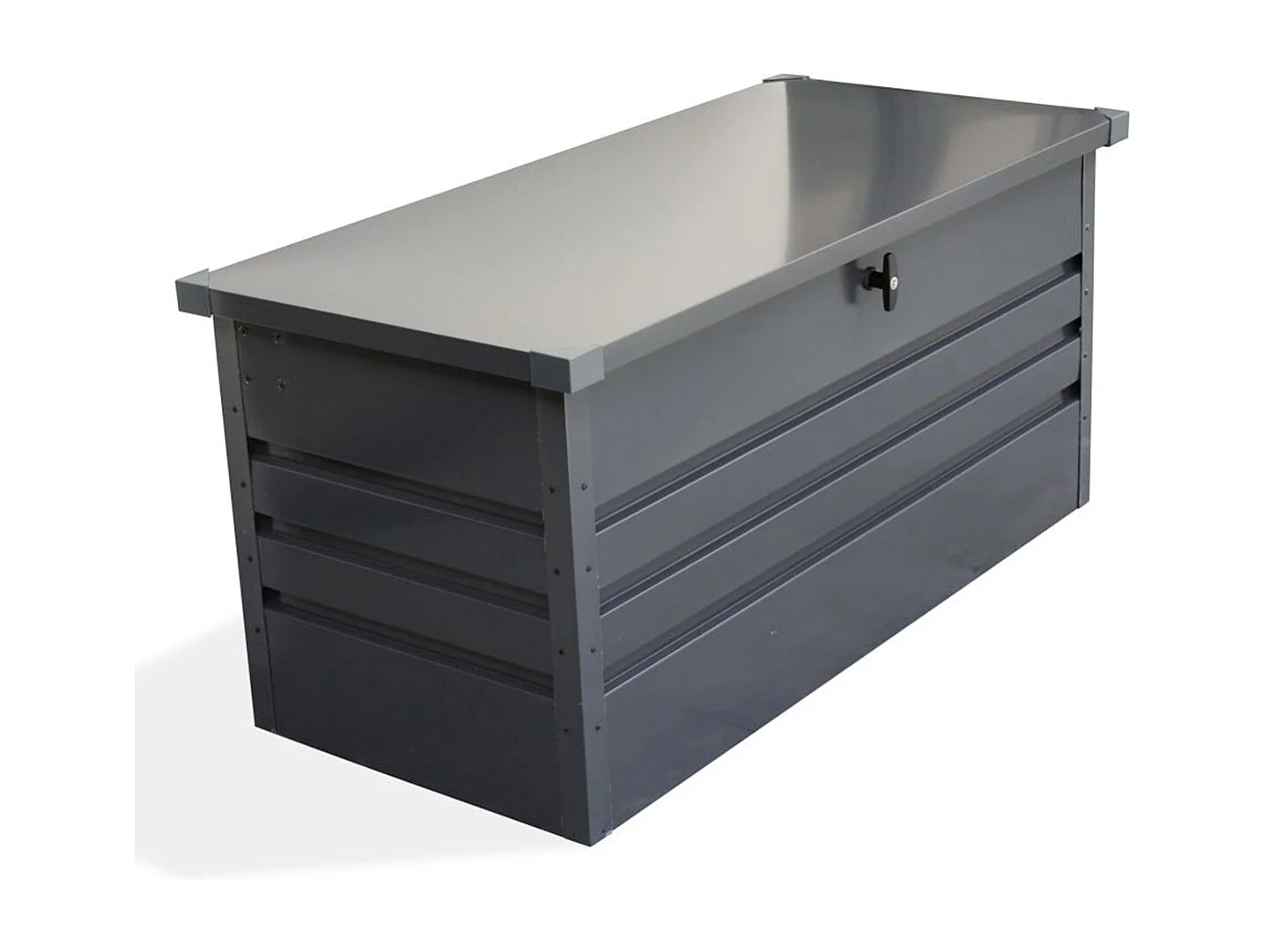Coffre de Jardin en Métal "Scatola" 120cm Gris Anthracite