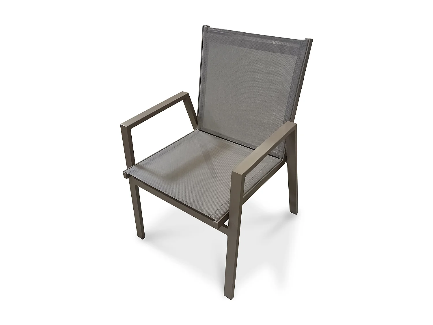 Fauteuil de jardin empilable en aluminium quartz