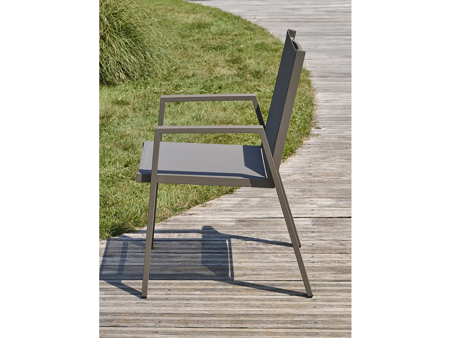 Fauteuil de Jardin Empilable "Floride" 86cm Quartz