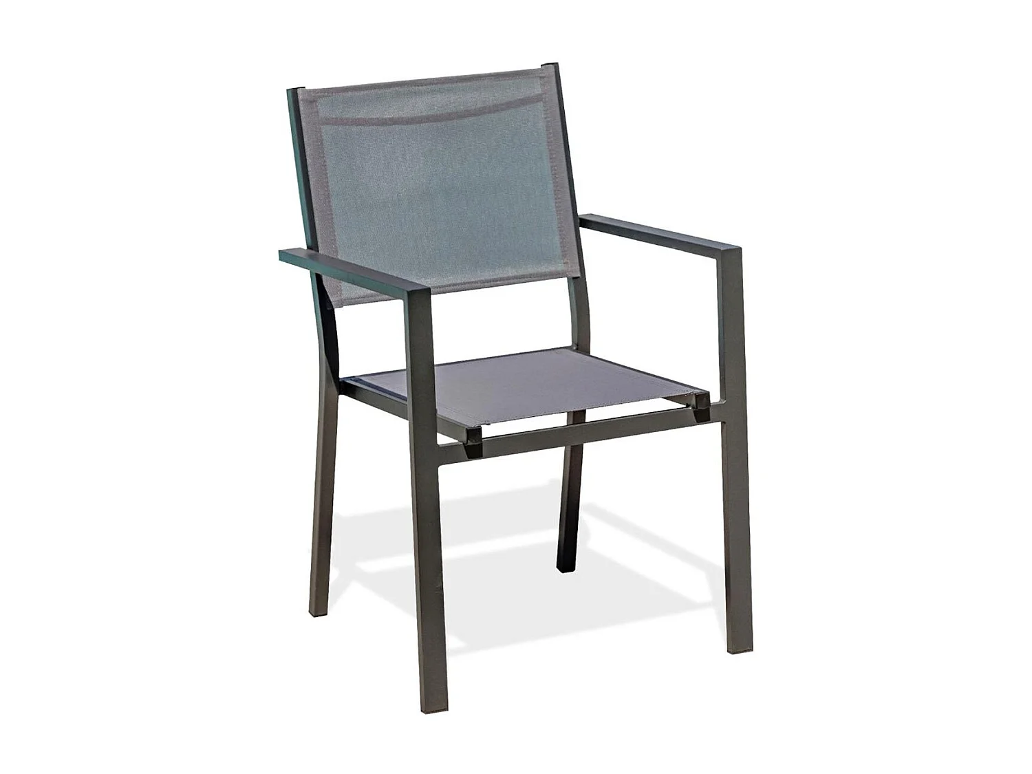 Fauteuil de Jardin Empilable "Tolede" 87cm Gris Anthracite