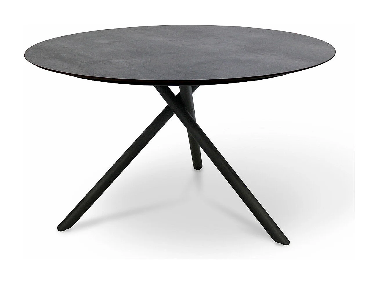 Table de Jardin Ronde "Pilat" 129cm Gris Anthracite