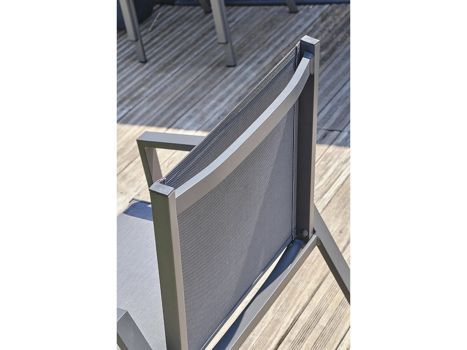 Fauteuil de jardin empilable en aluminium