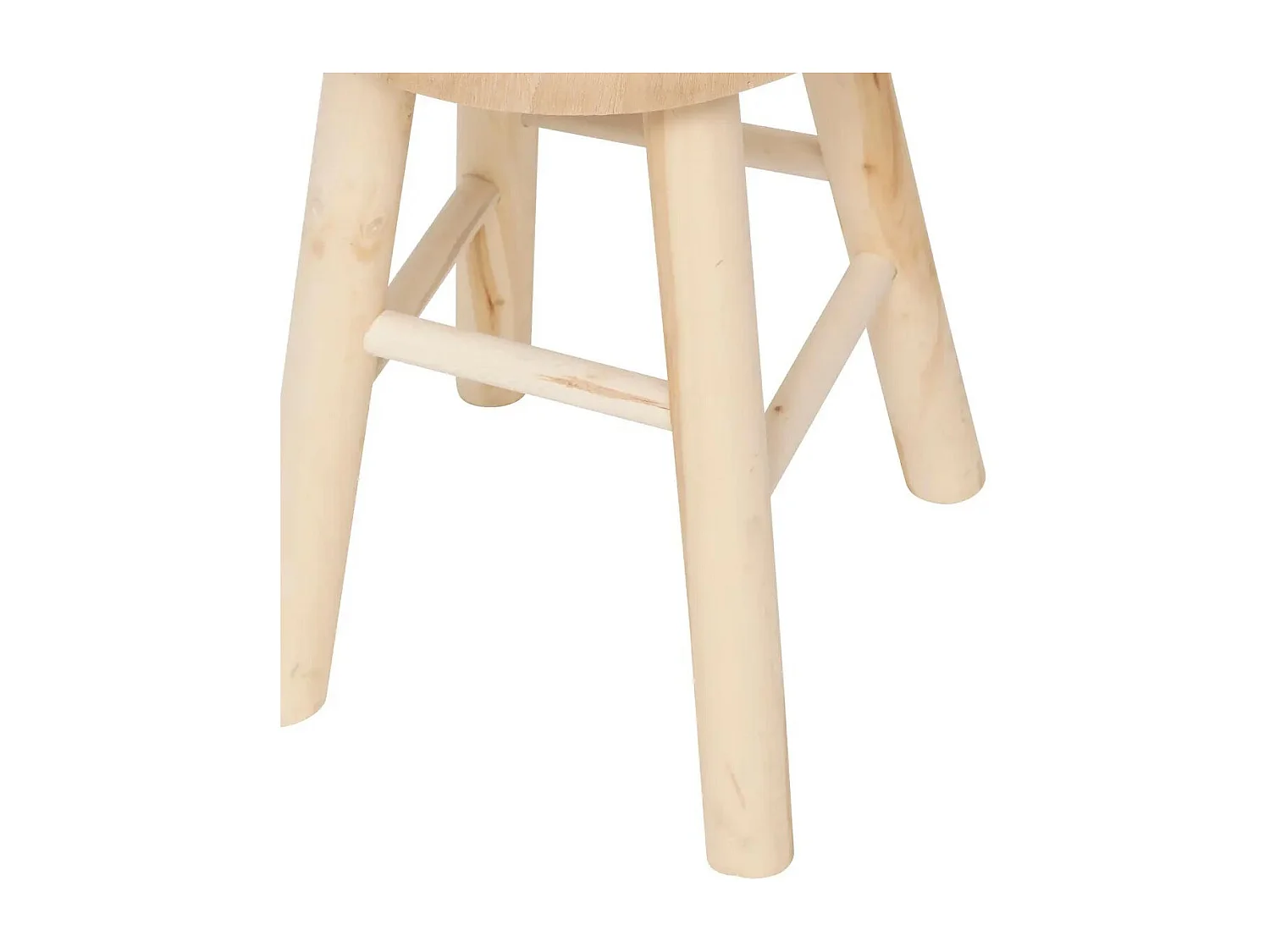 Tabouret d'Appoint en Bois "Nyar" 41cm Naturel