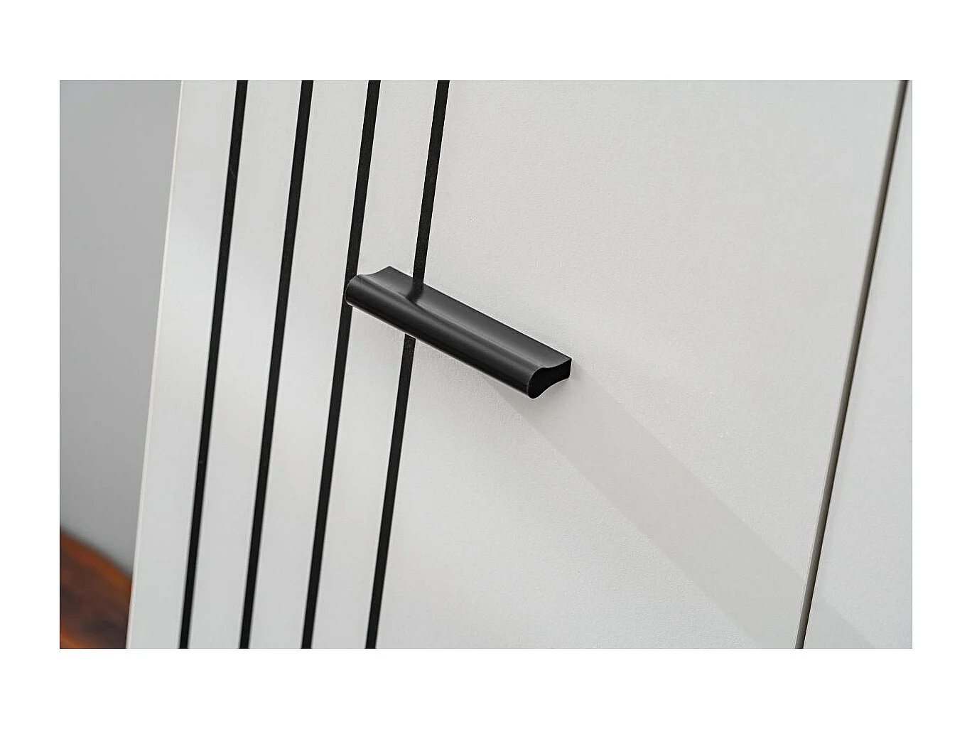 Armoire 2 Portes & 1 Tiroir "Hugo" 60cm Gris & Noir