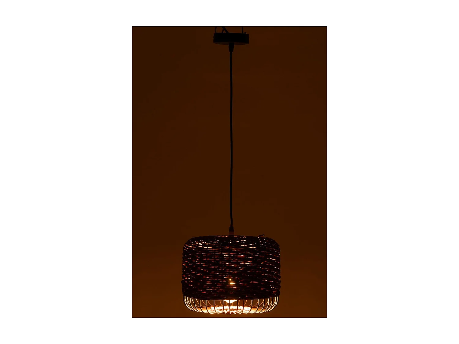 Lampe Suspension en Métal "Eldon" 27cm Mauve