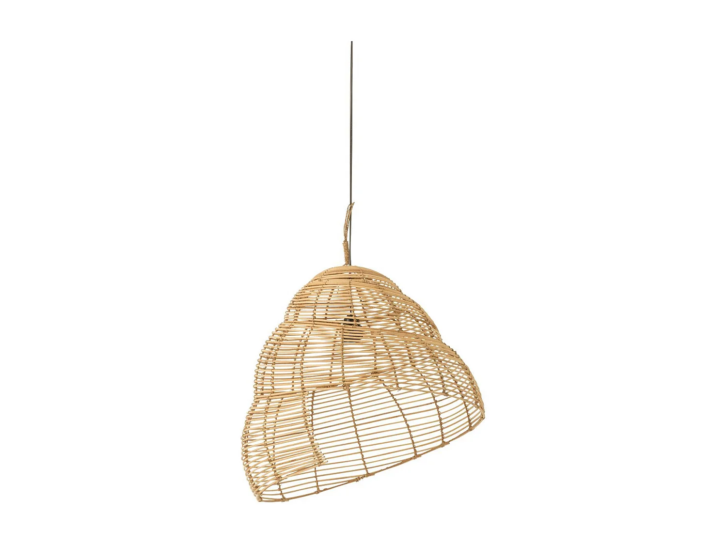 Lampe Suspension Bambou "Escargot" 55cm Naturel