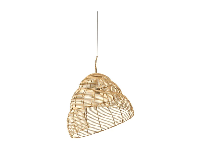 Lampe Suspension Bambou "Escargot" 55cm Naturel