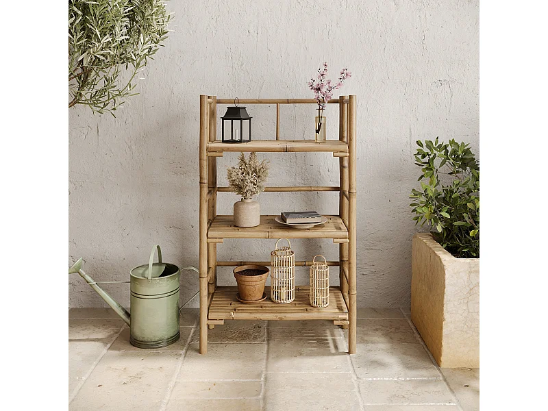 Mensola rettangolare pieghevole in bambù - Bami