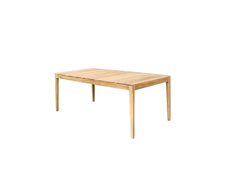 Ensemble en teck massif et cordage Beige 6/8 places avec 6 fauteuils CALVI