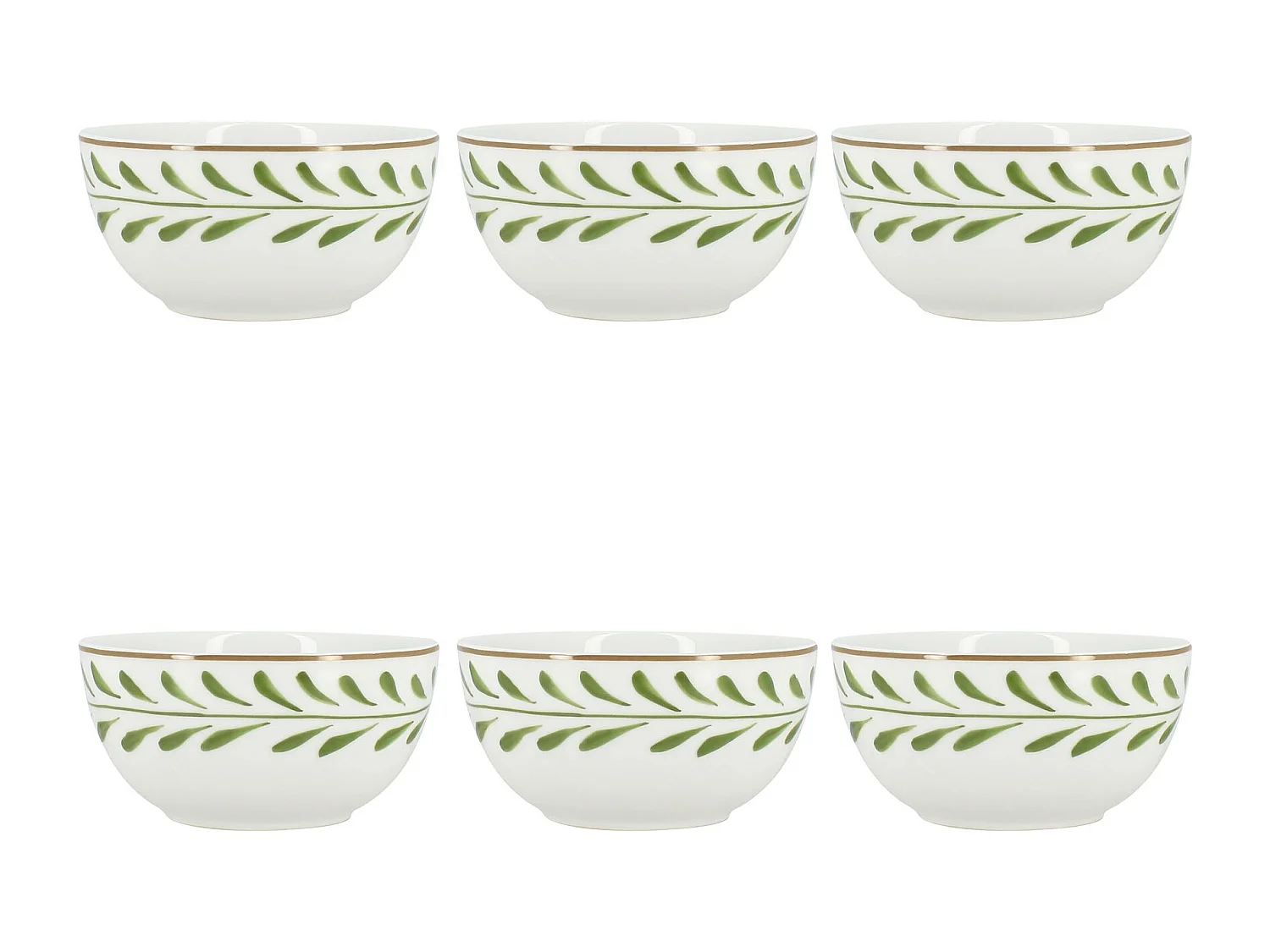 Novastyl - Lot 6 Bols Lemon 45cl En Porcelaine