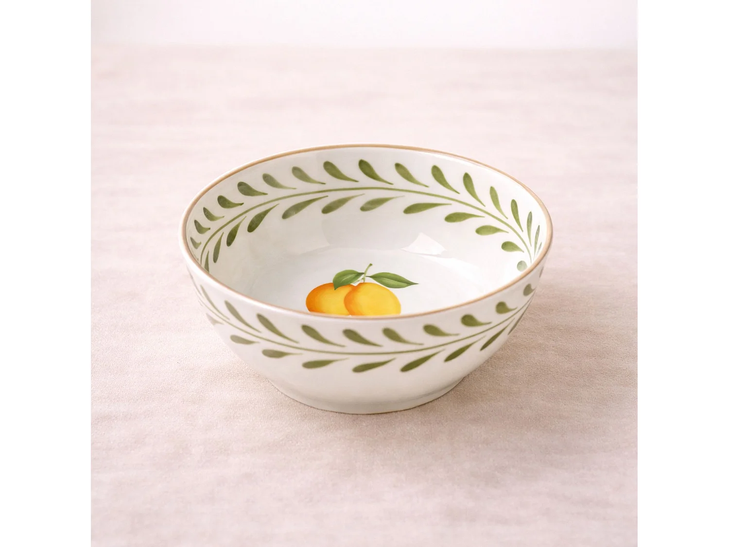 Novastyl - Lot 6 Bols Lemon 45cl En Porcelaine
