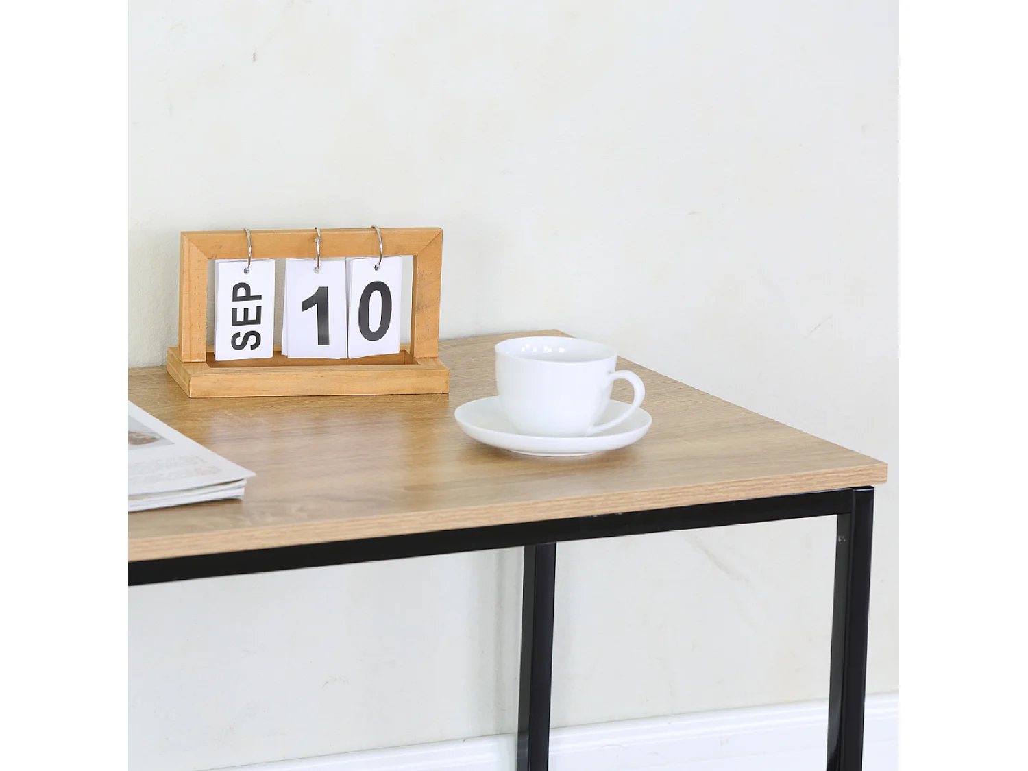 Table basse rectangle 90x48cm bois TIVI