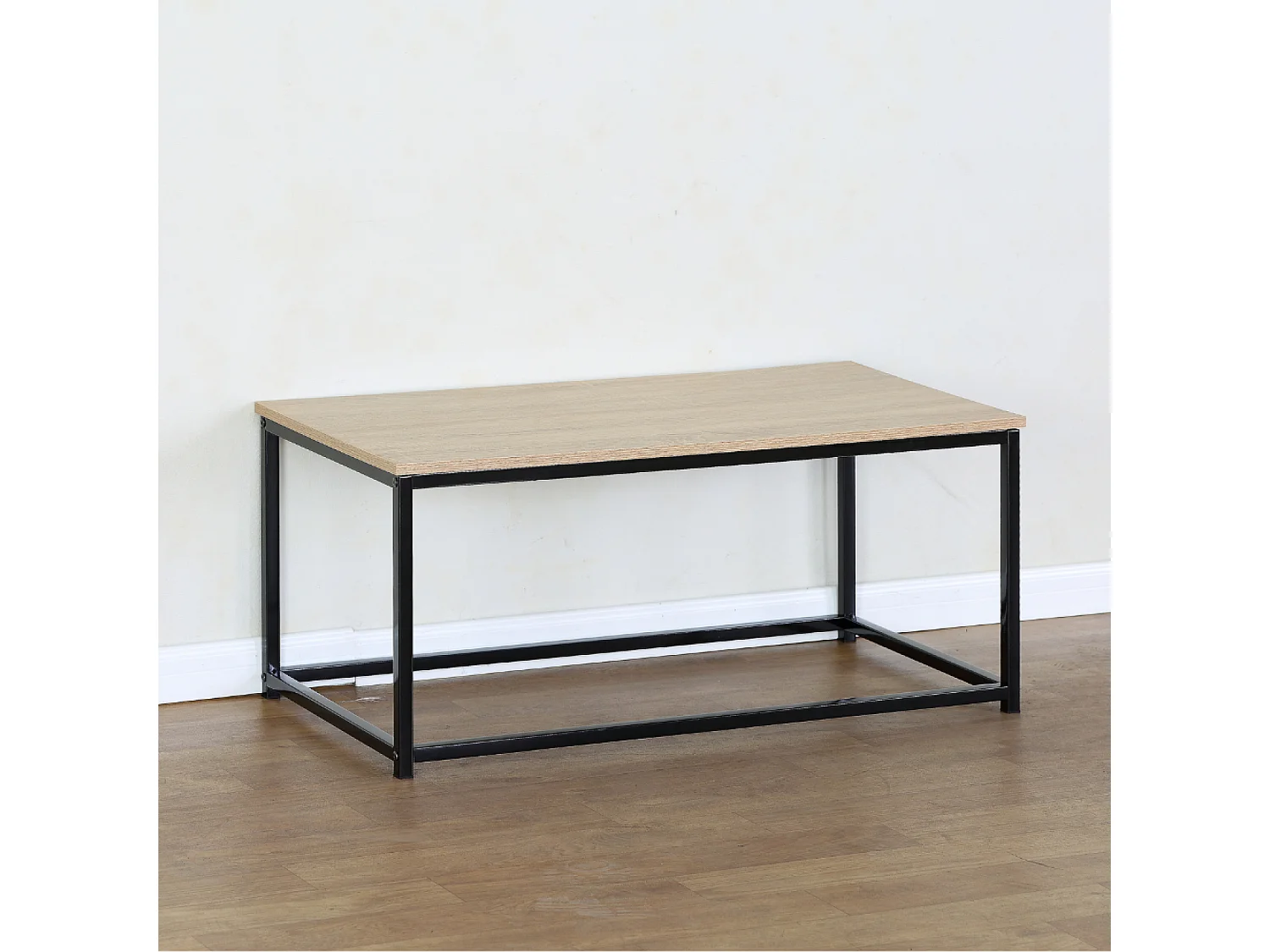 Table basse rectangle 90x48cm bois TIVI