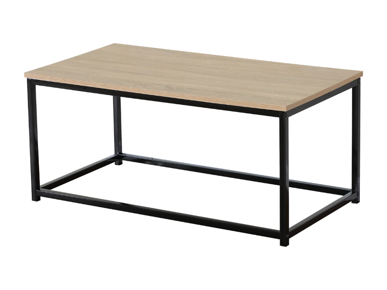 Table basse rectangle 90x48cm bois TIVI