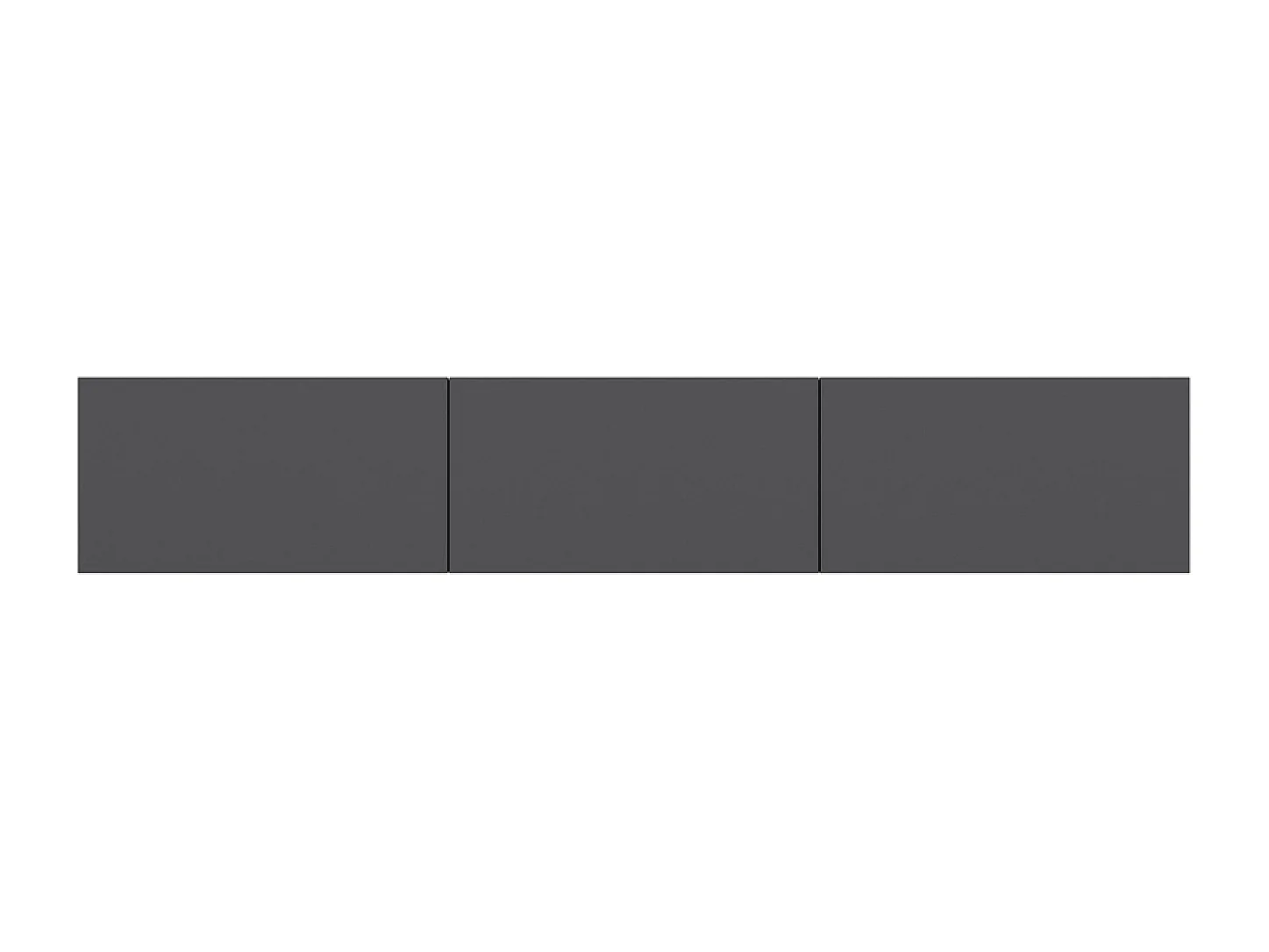 Meuble TV suspendu avec placards 150cm gris anthracite HAL