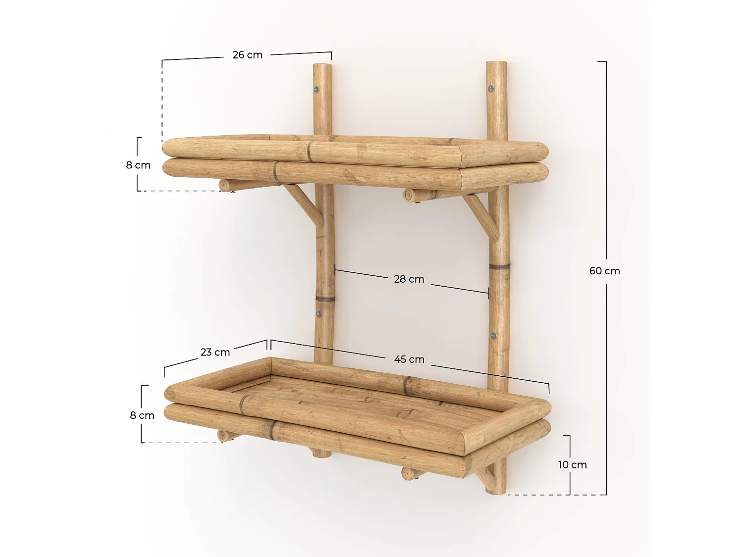 Etagère suspendue en bambou - Bami