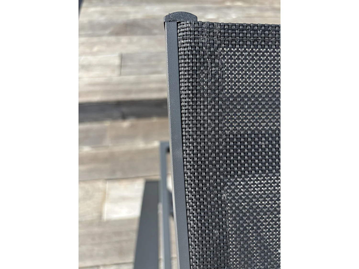 Lot de 2 Bains de Soleil Empilables "Barcelona" 195cm Noir