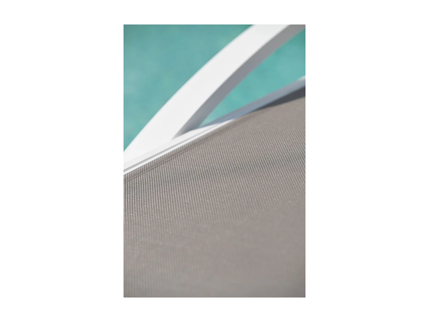 Lot de 2 Bains de Soleil Empilables "Barcelona" 195cm Blanc