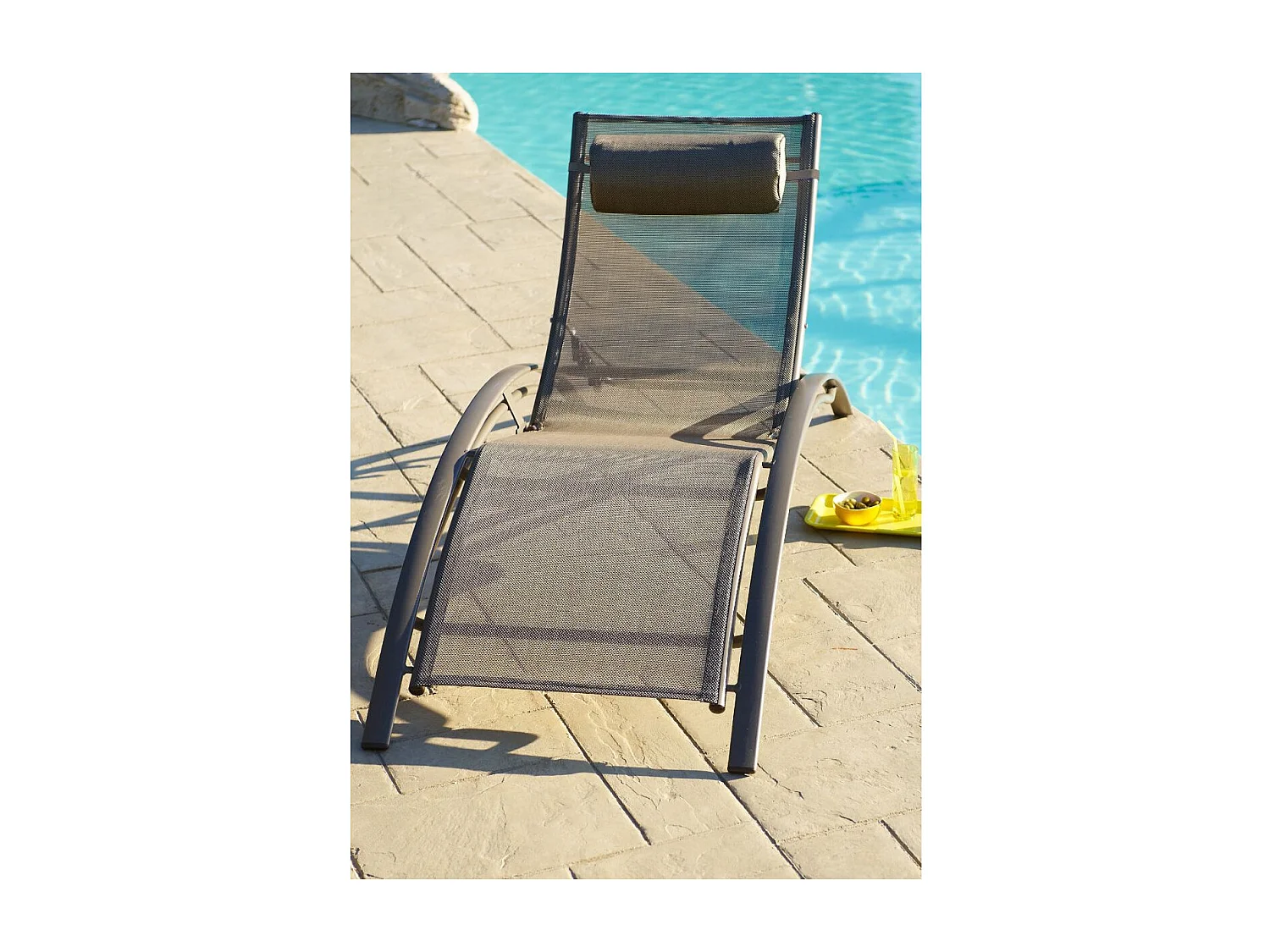 Lot de 2 Bains de Soleil "Cloé" 170cm Cappuccino