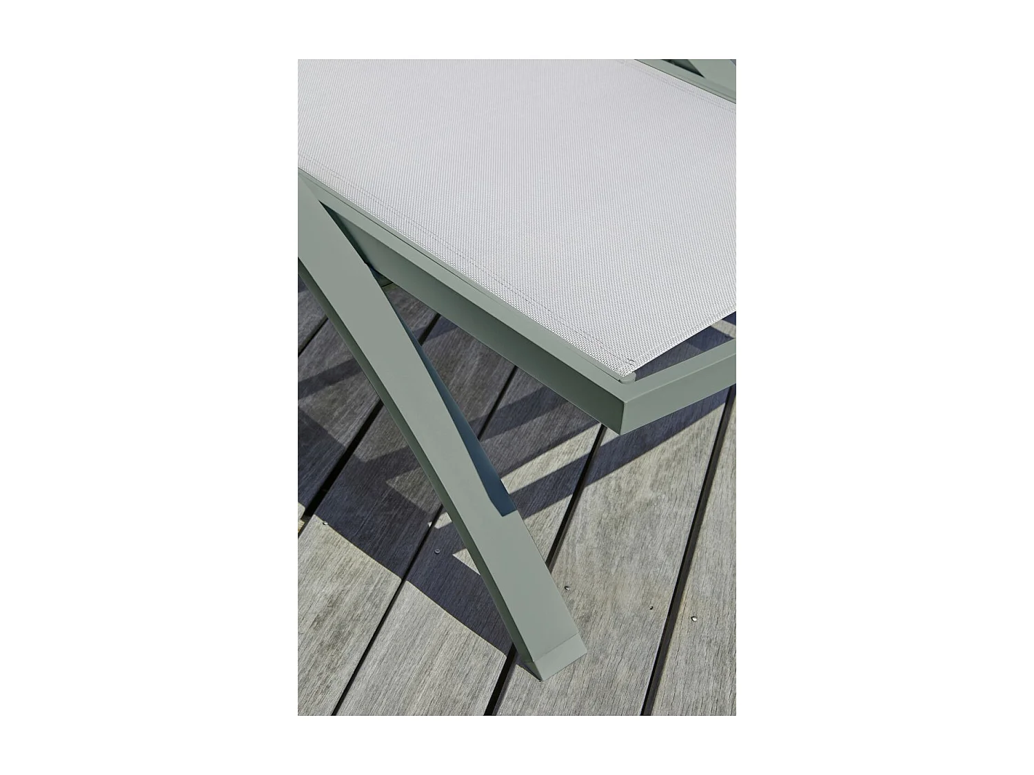 Lot de 2 Bains de Soleil Empilables "Barcelona" 195cm Kaki