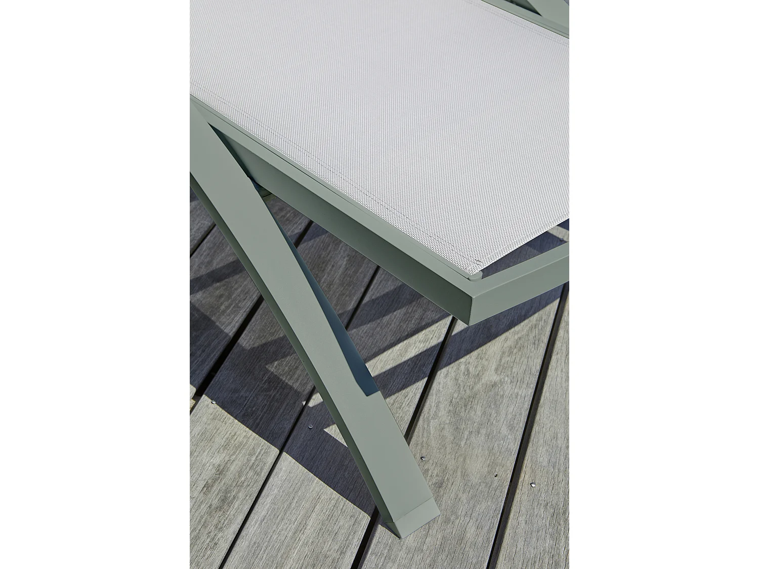 Lot de 2 Bains de Soleil Empilables "Barcelona" 195cm Kaki