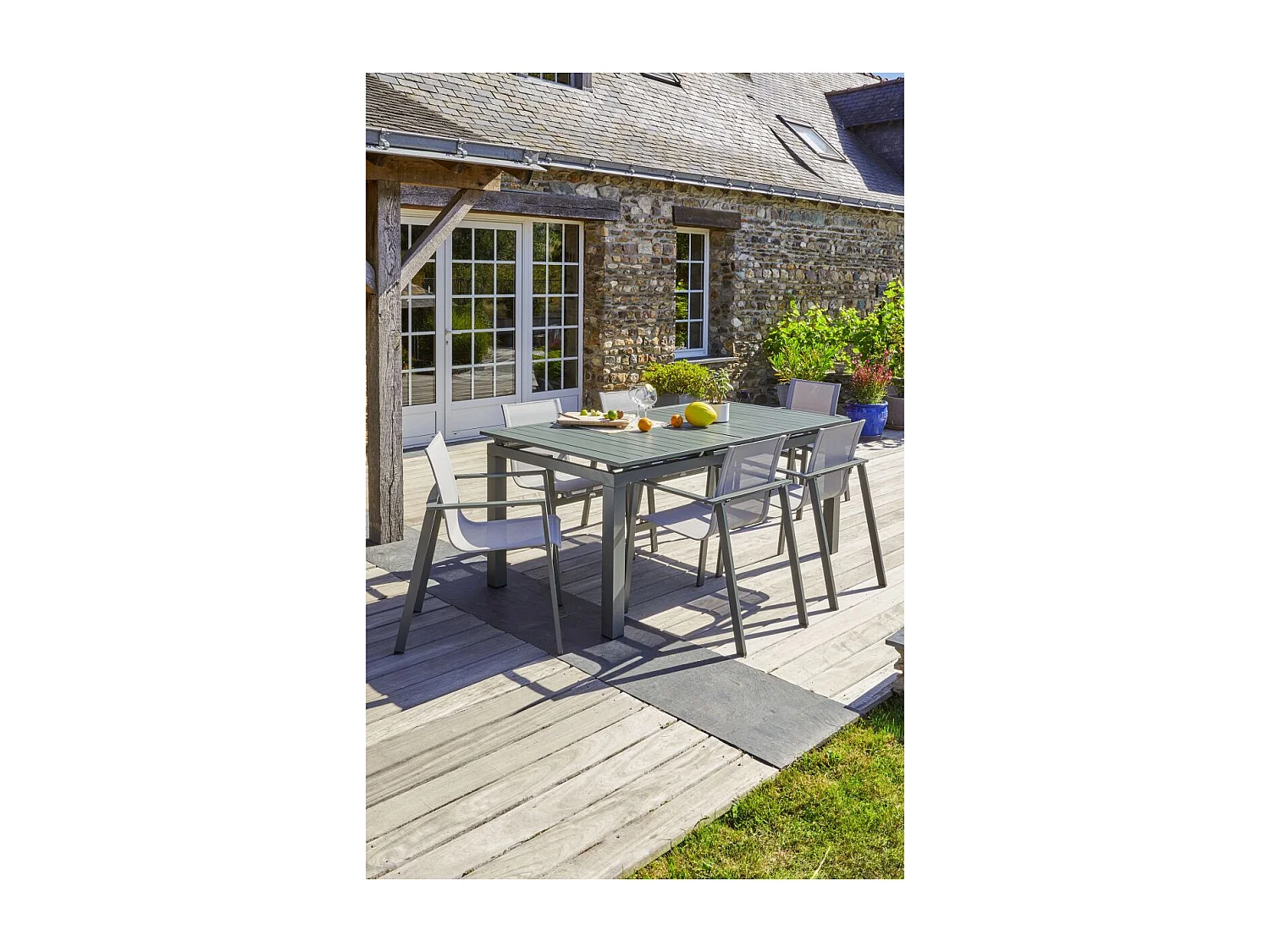 Fauteuil de Jardin Empilable "Miami" 84cm Kaki