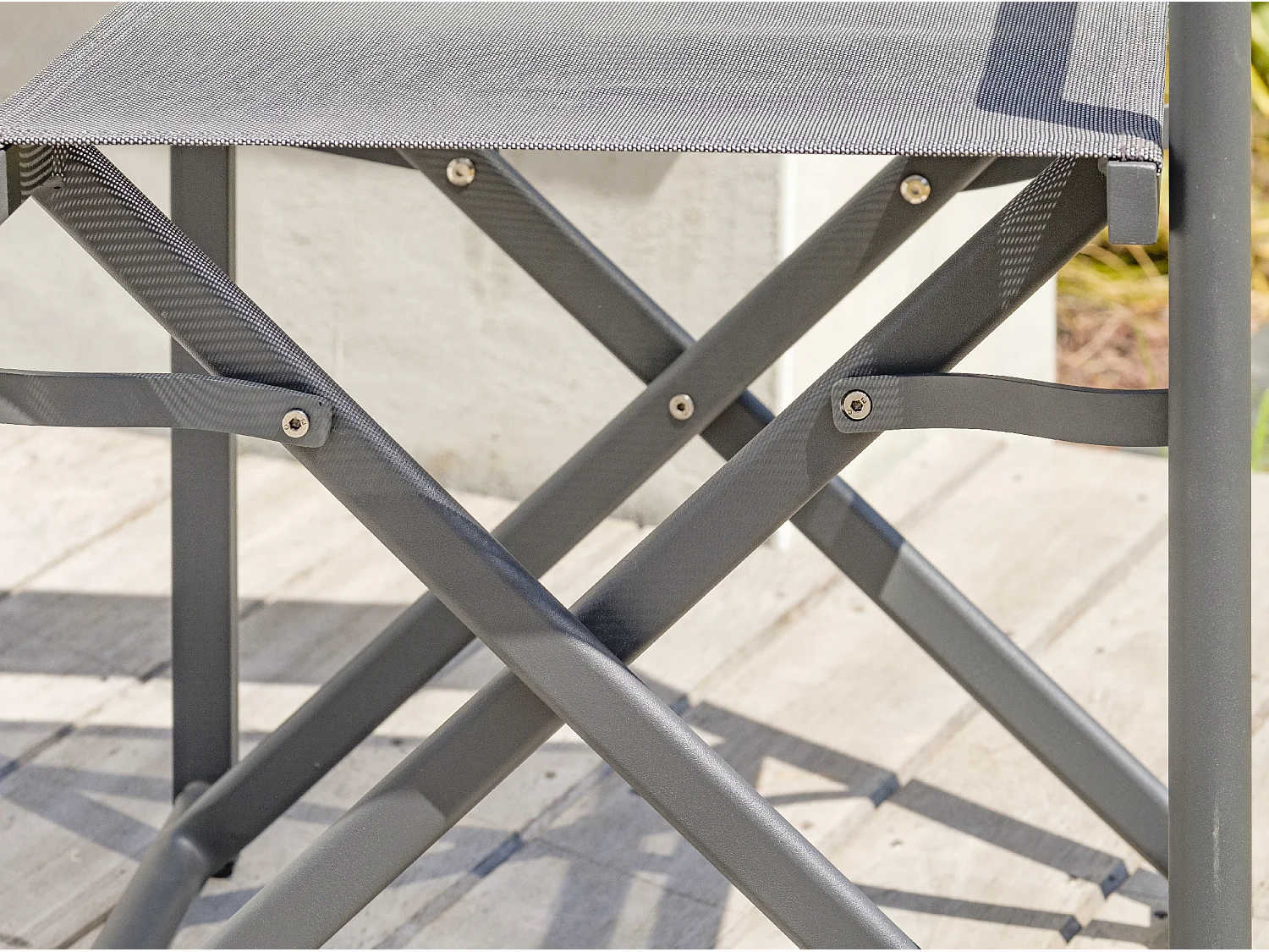 Fauteuil de jardin en toile plastifiée et aluminium