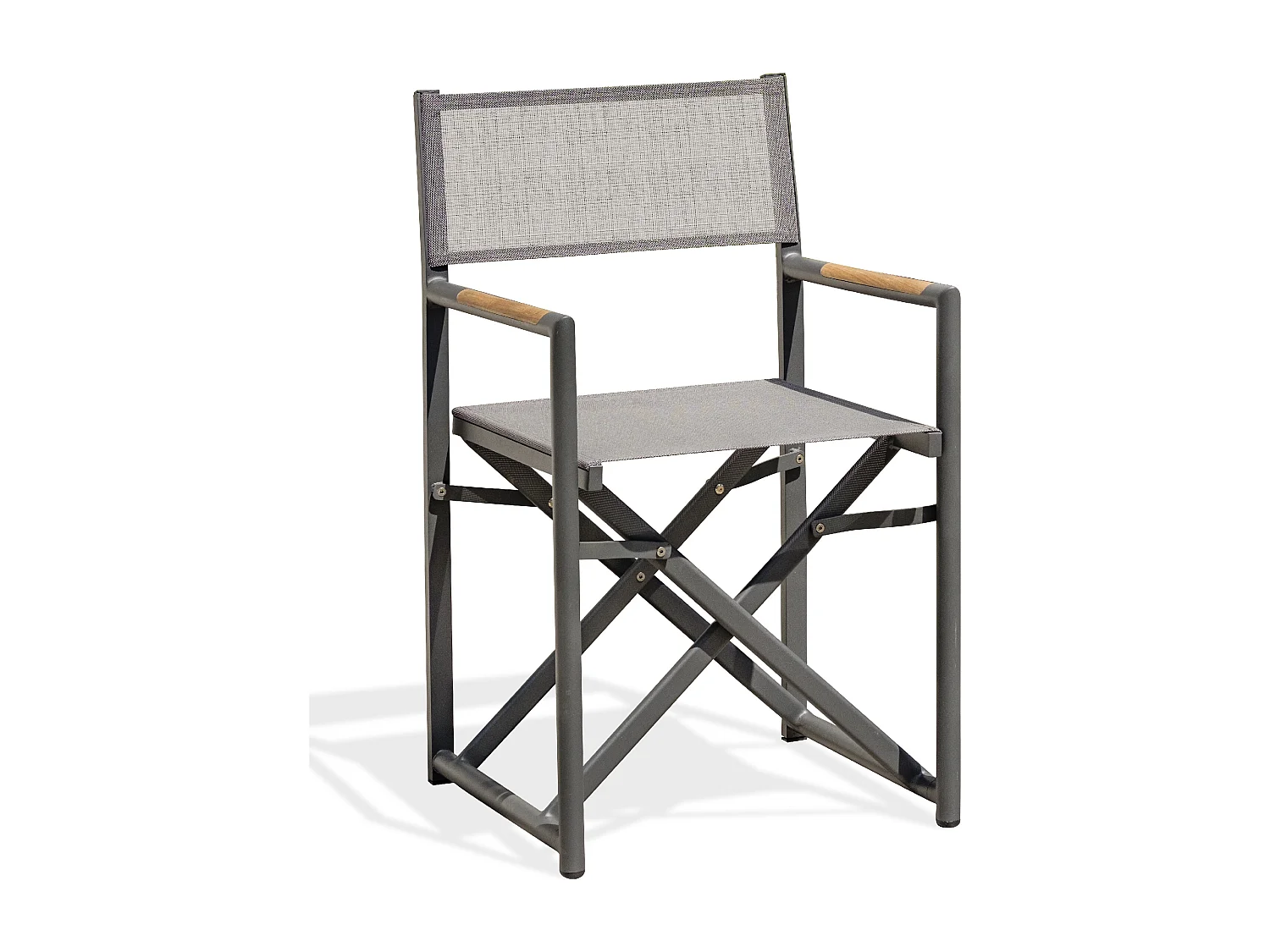 Fauteuil de jardin en toile plastifiée et aluminium