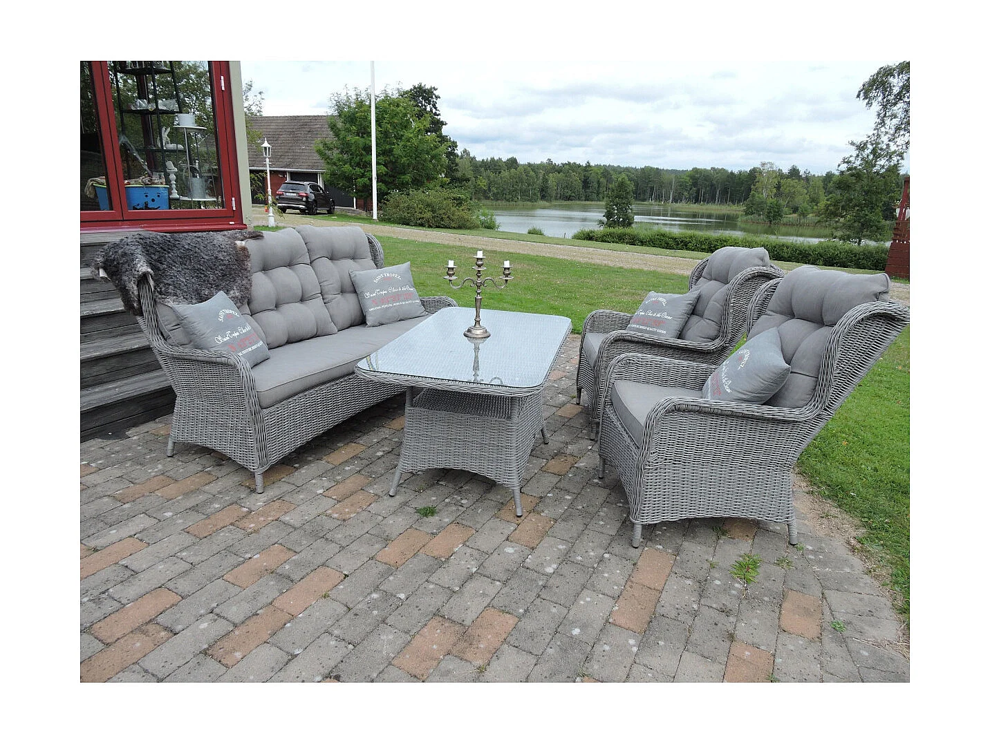 Salon de Jardin "Washington" 176cm Gri