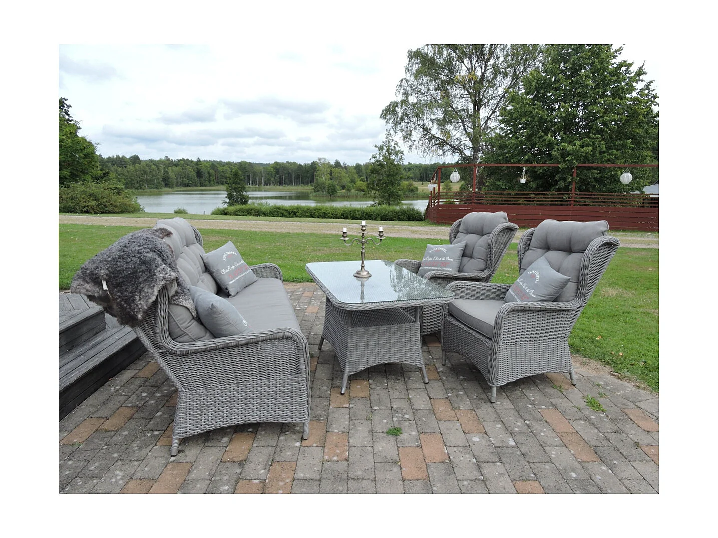 Salon de Jardin "Washington" 176cm Gri