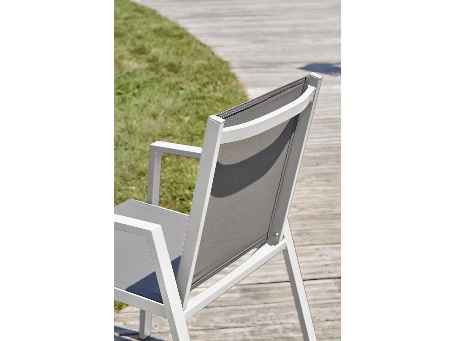 Lot de 2 Fauteuils de Jardin Empilables "Floride" 86cm Blanc