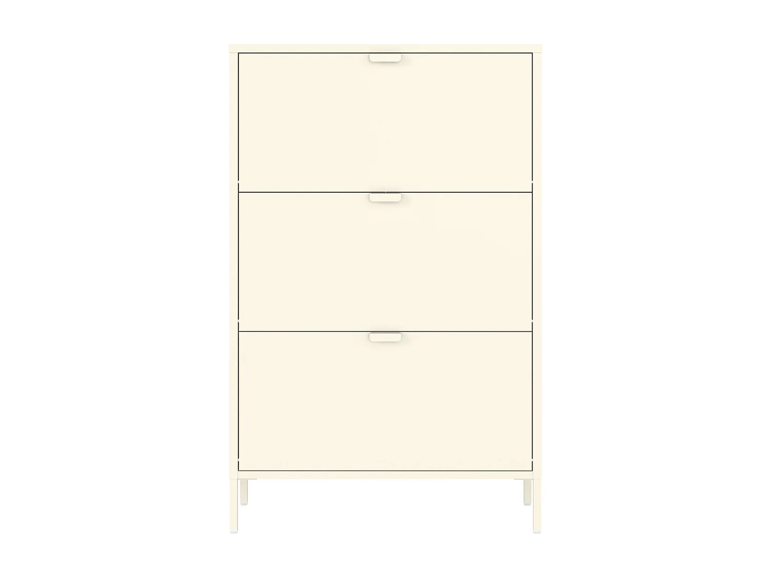 Schuhmöbel mit 3 Türen aus weißem Metall MARION