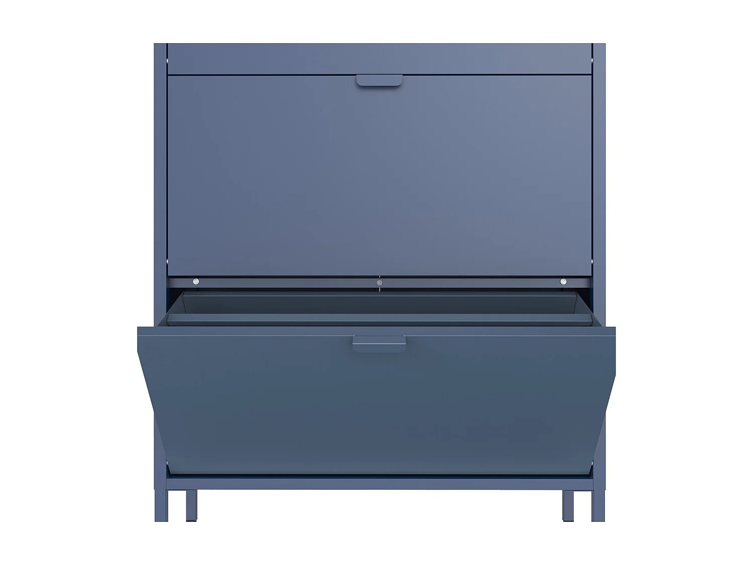 Schuhmöbel mit 3 Türen aus Metall blaugrau MARION