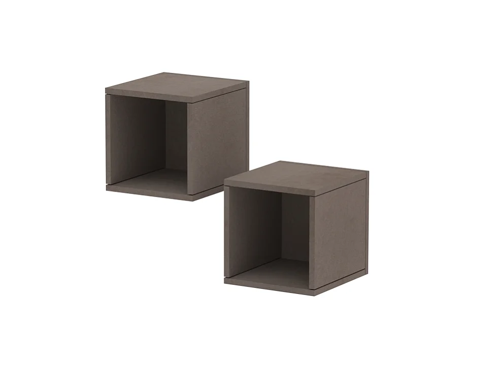 Lot 2 étagères murales MARINA finition bronze 28cm