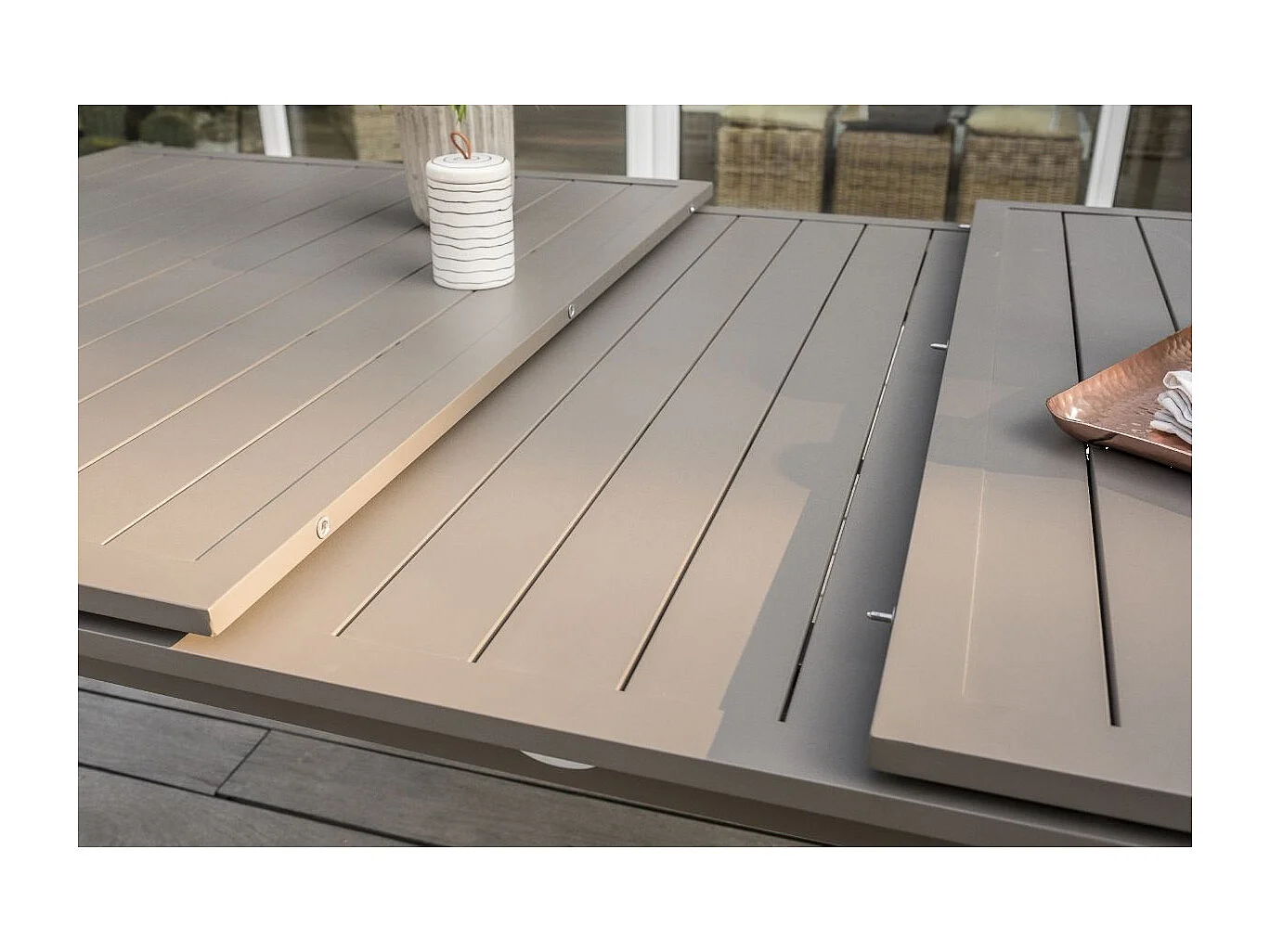 Table de Jardin Extensible "Zahara" 180-240cm Taupe