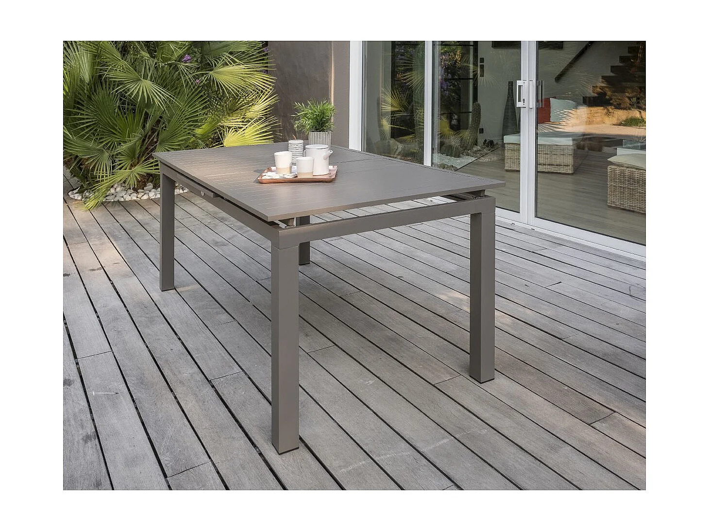 Table de Jardin Extensible "Zahara" 180-240cm Taupe