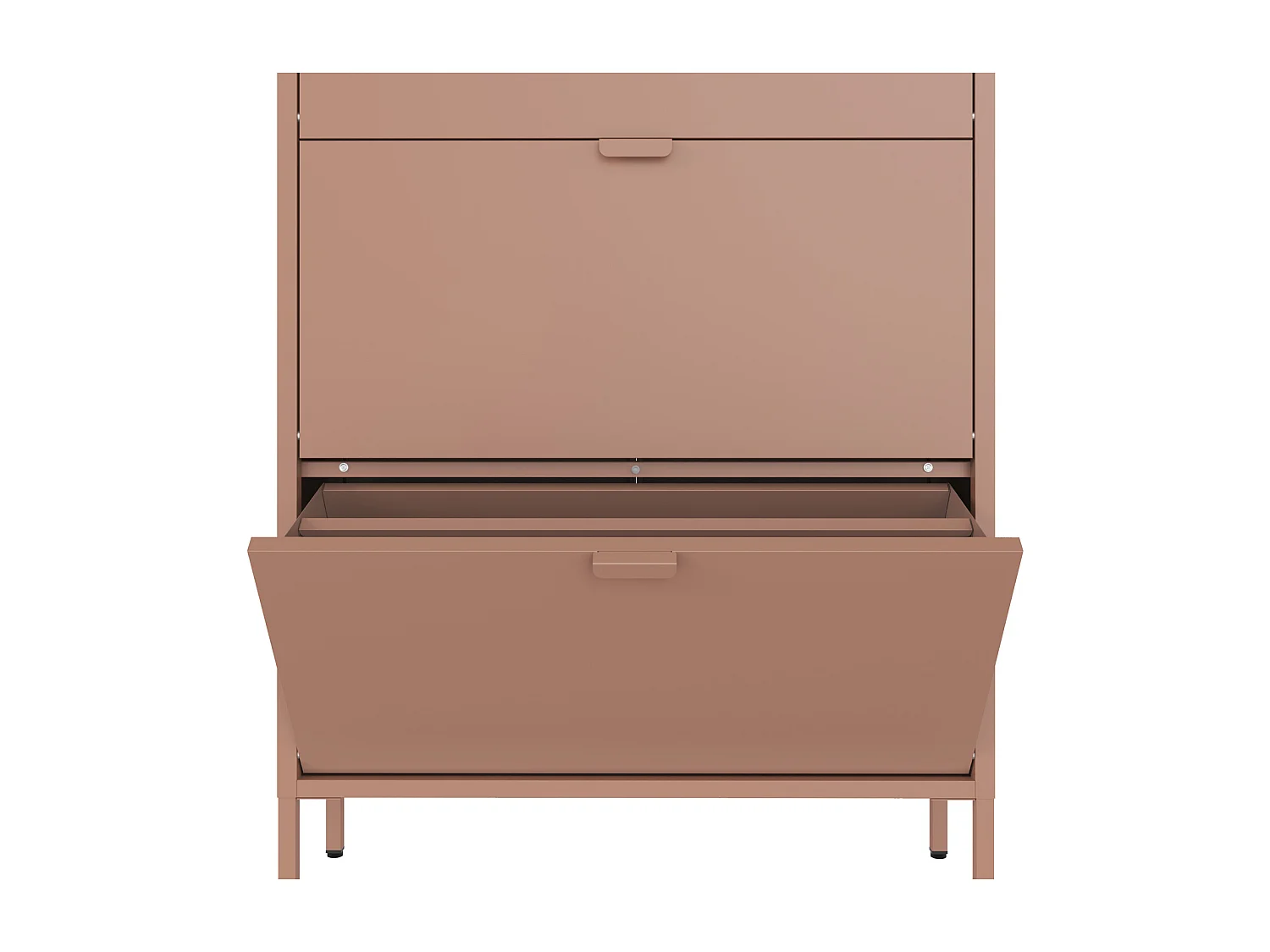 Schuhmöbel mit 3 Türen aus Metall altrosa MARION