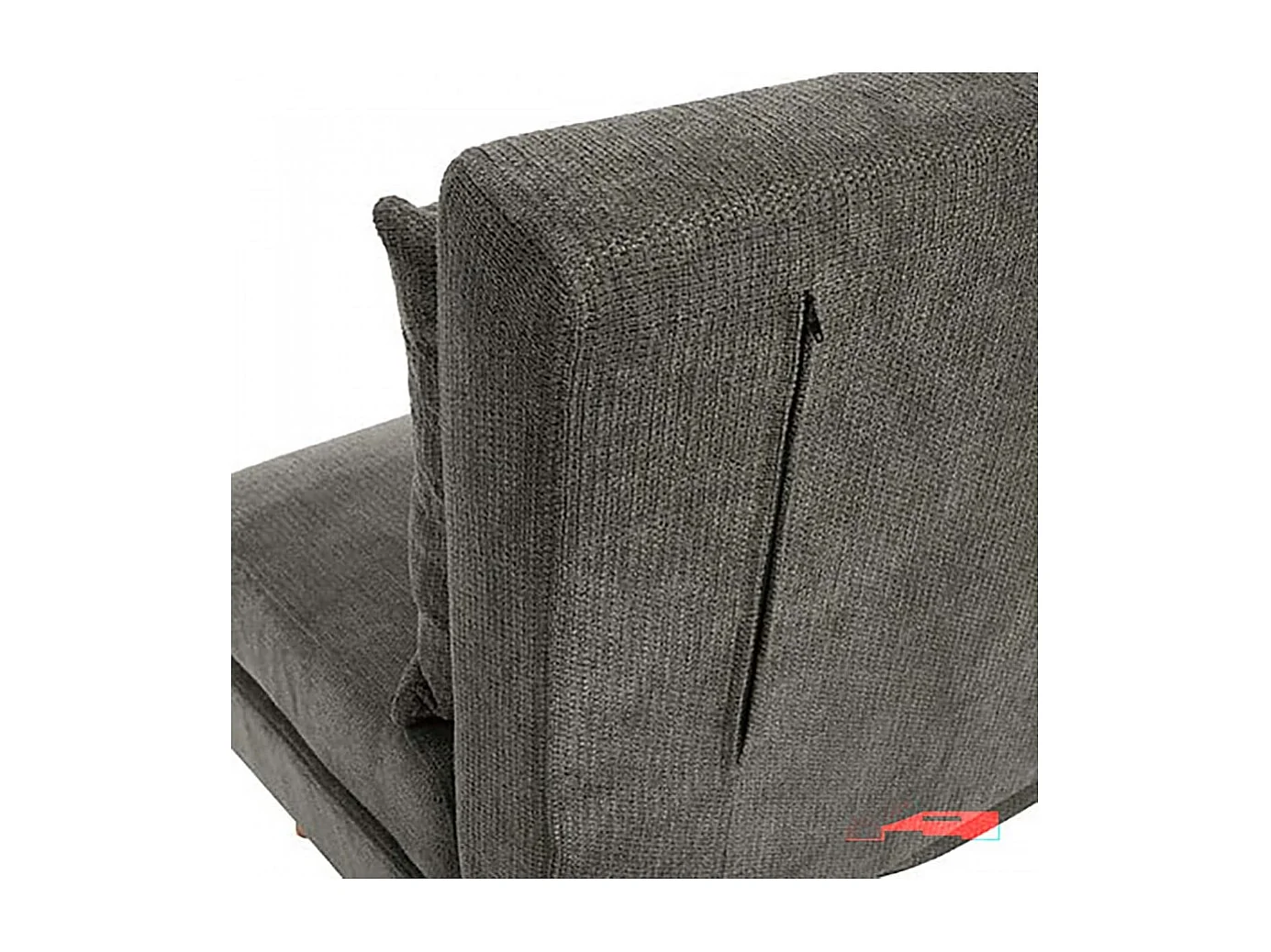 Lit fauteuil convertible de couleur grise anthracite avec des pieds en bois - Longueur 92 x Profondeur 88 x Hauteur 82 cm