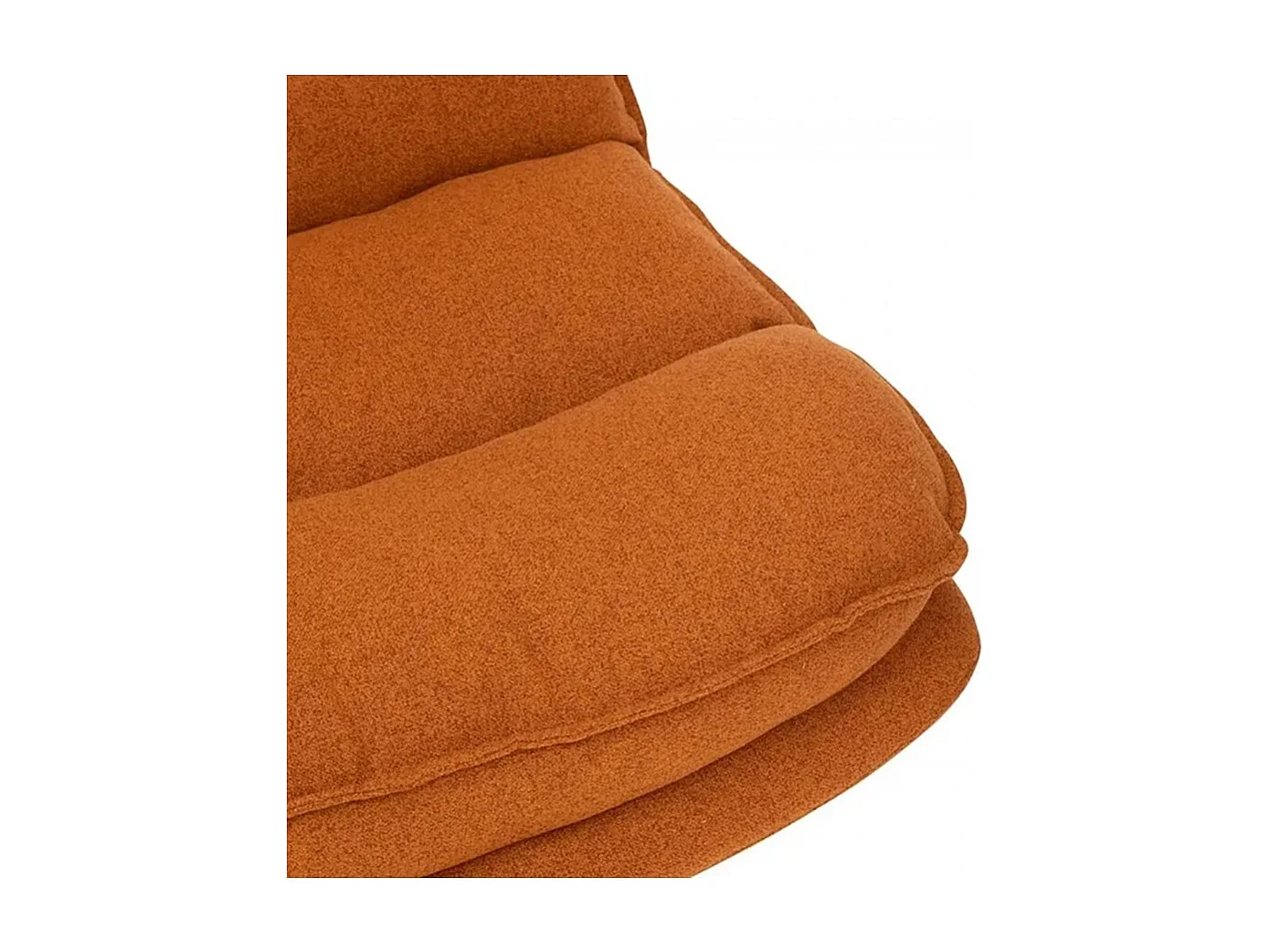 Fauteuil pivotant en polyster ambre avec des pieds en métal noir - Longueur 64 x Profondeur 74,5 x Hauteur 87 cm