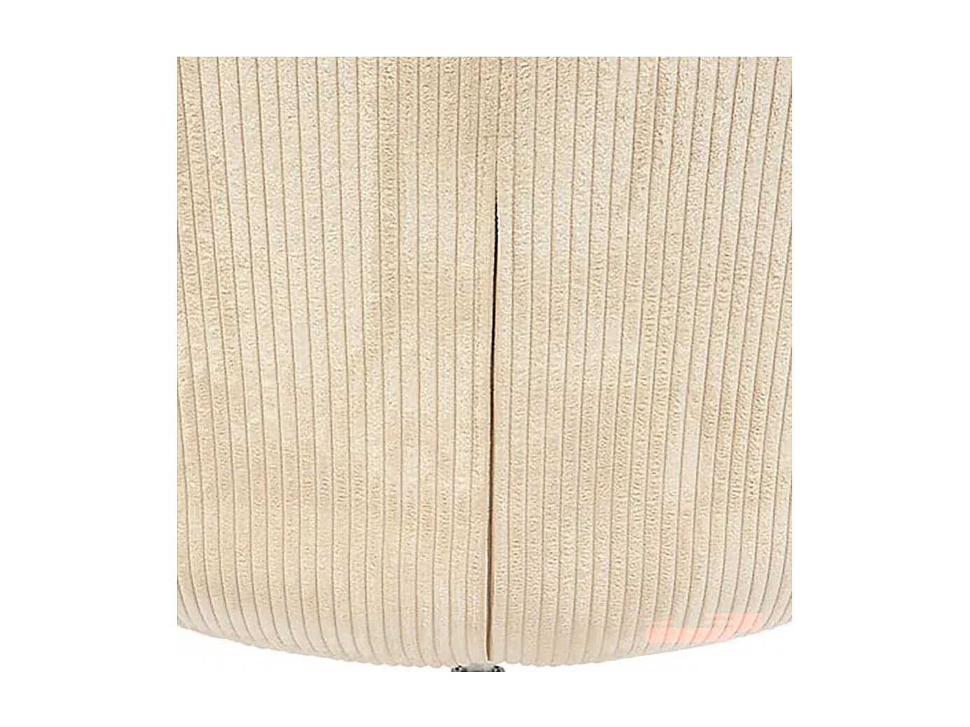 Fauteuil pivotant en velours côtelé beige avec des pieds en métal noir - Longueur 64 x Profondeur 74,5 x Hauteur 87 cm