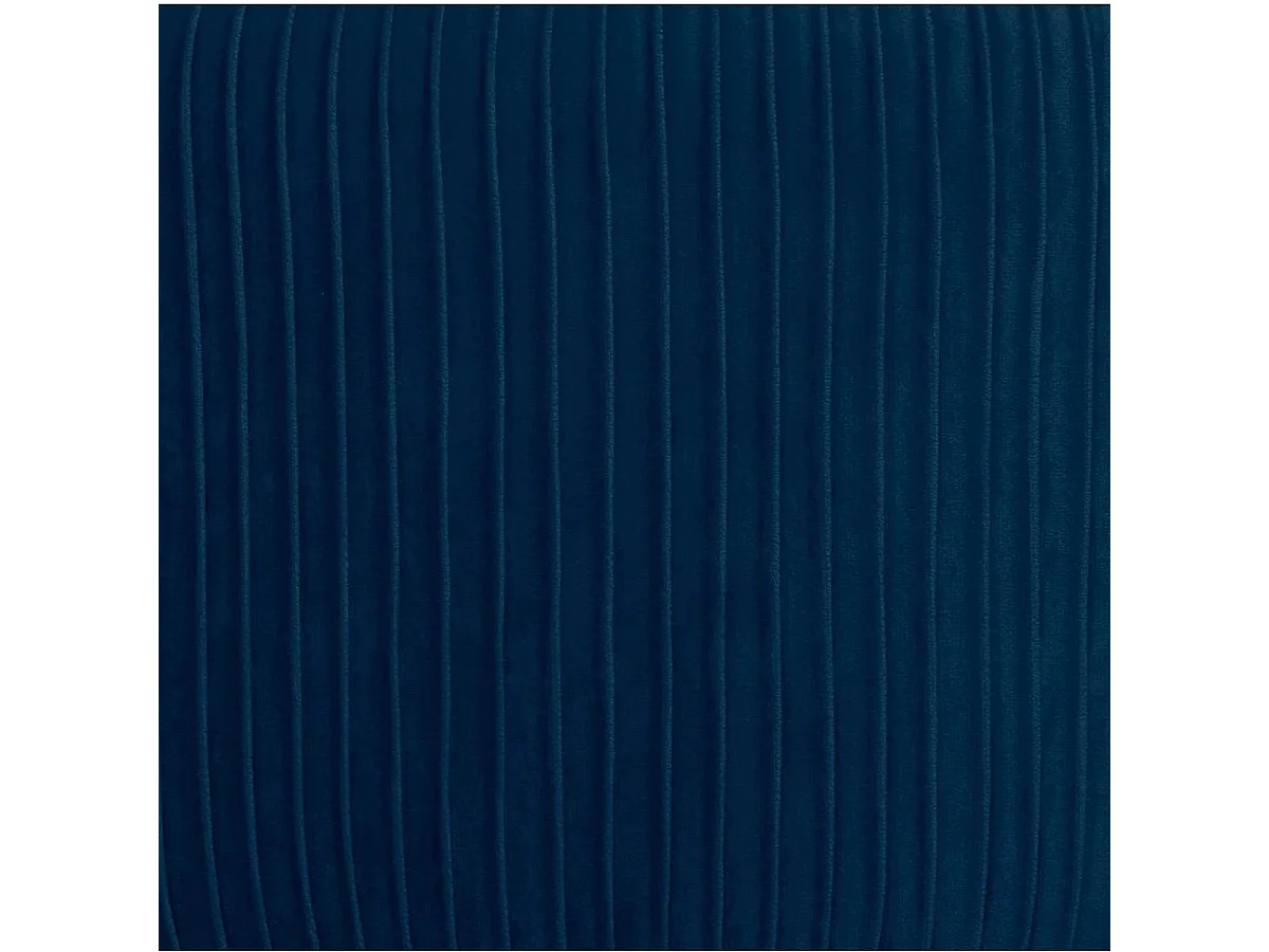 Fauteuil en velours coloris bleu plissé et pieds en métal doré - Longueur 74 x Profondeur 70 x Hauteur 78 cm